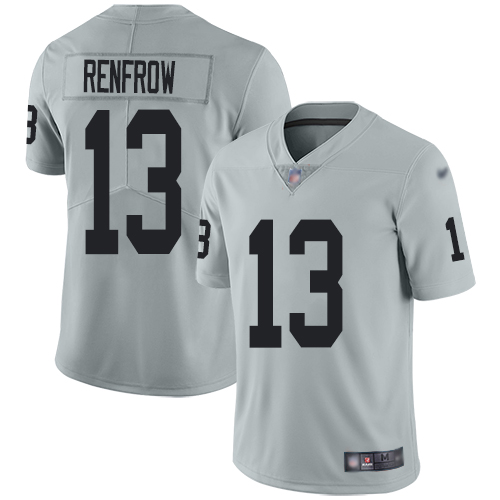 Men Oakland Raiders Limited Silver Hunter Renfrow Jersey NFL Football #13 Inverted Legend Jersey